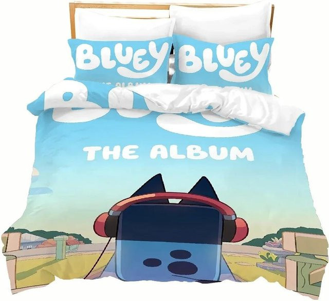 Allbestart Bettwäscheset Bluey mit Bettbezug und Kissenbezug, Blau, B/H: 140 x 210 cm - Bild 1