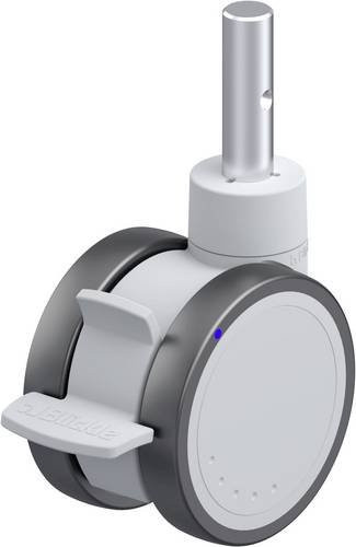 Blickle Kunststoff-Doppelrolle LKDGXH-PATH 100XK-FI-ZAX51 in Grau und Silber mit 100mm Durchmesser und 100kg Tragfähigkeit - Bild 1