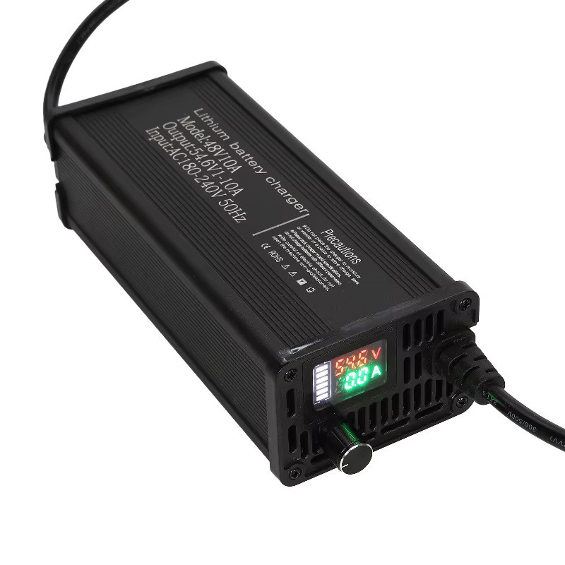 luxuglow Einstellbares Lithium-Batterieladegerät für Elektromobilität, 48V, Farbe: Schwarz - Bild 4