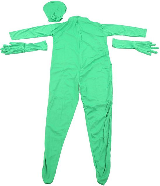 ZuiyouBaby1 Grüner Leinwand Bodysuit Ganzkörperanzug mit Split-Design für Fotografie, Film und Video - Bild 1