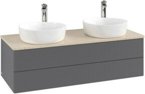 V&B Waschtischunterschrank Antao mit Frontstruktur, lackiert, B/T/H: 120 x 36 x 50 cm - Bild 1