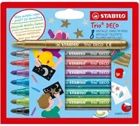 STABILO Trio DECO Fasermaler Set mit 8 bunten Farben - Bild 1