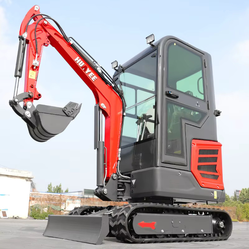 Huayee Mini-Raupenbagger 1,8 Tonnen in Rot mit Euro-5-Emissionsstandard - Bild 5