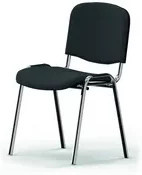 NowyStyl Besucherstuhl ISO in Anthrazit und Schwarz mit Chromgestell, stapelbar - Bild 1