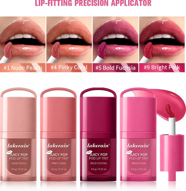 Lakerain Juicer Lip Glaze Lippenöl, Wassermelone, Transparent, Unisex - Bild 1