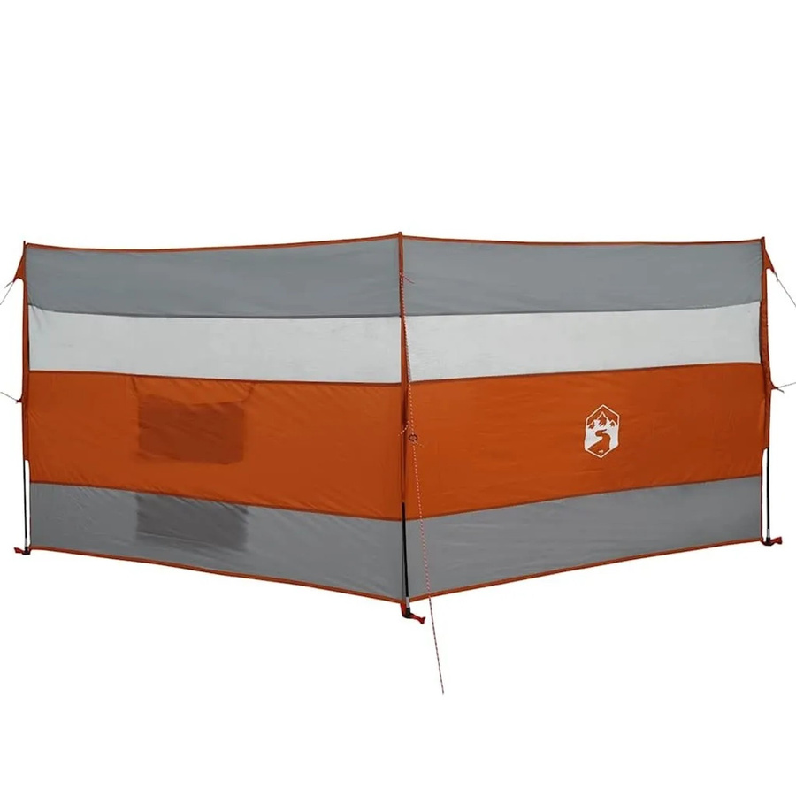 vidaXL Camping-Windschutz in Grau und Orange, wasserdicht, B/H: 340 x 130 cm - Bild 2