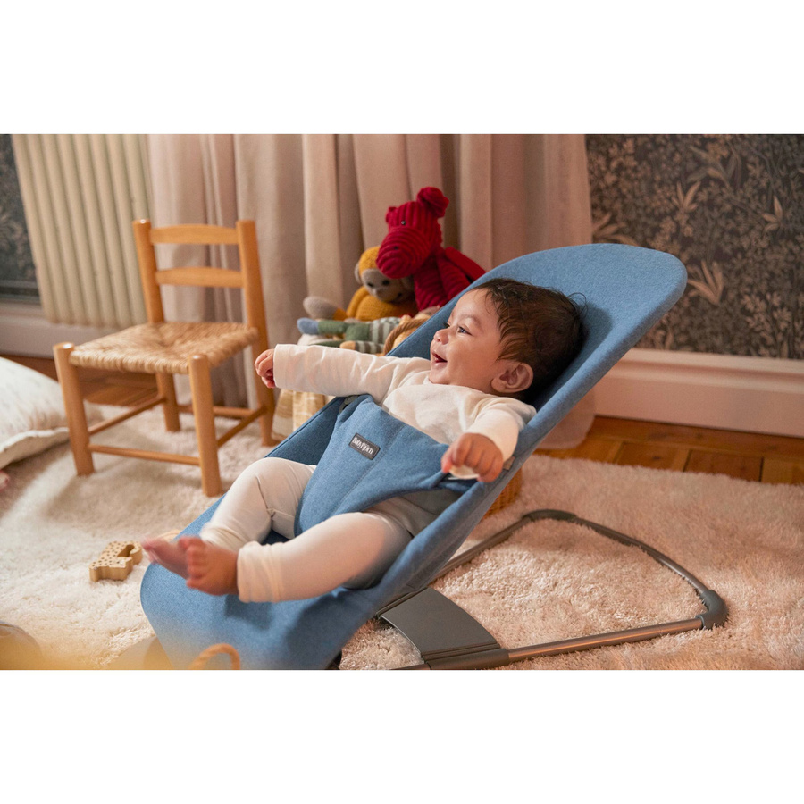 Babybjörn Babywippe Bliss gewebt in Blau aus Baumwolle und Polyester - Bild 2