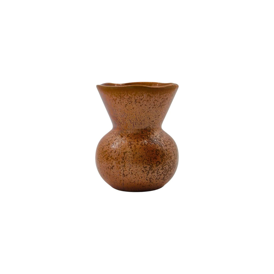 House Doctor Vase Corp aus Steingut in Kupfer, Durchmesser: 10 cm, Höhe: 14 cm - Bild 1