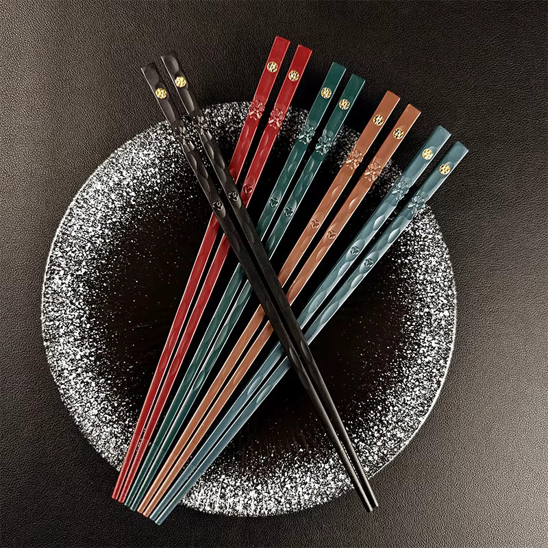 5 bis 10 Paar wiederverwendbare Essstäbchen aus Metall in Multicolour für Sushi, Nudeln und asiatisches Geschirr - Bild 1