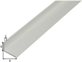 GAH Alberts Winkelprofil ungleichschenklig Aluminium silberfarben B: 25 mm, H: 15 mm, L: 1000 mm, Stärke: 1,5 mm - Bild 1