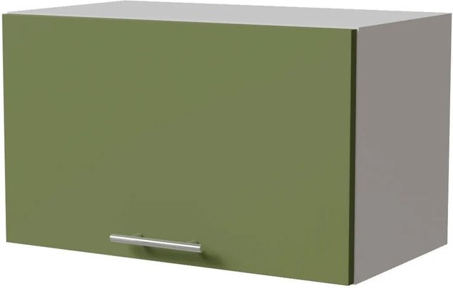 Feldmann-Wohnen Klapphängeschrank Brerra W4B/60 Küchenschrank mit Gasdruckdämpfer in Weiß und RAL 6025 Farngrün Matt, B/T/H: 60 x 32,5 x 36 cm - Bild 1
