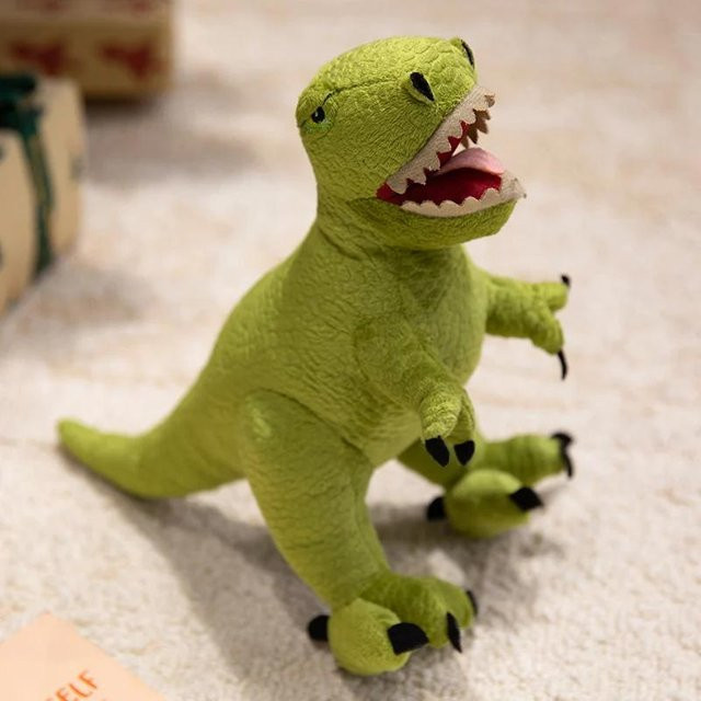 Yiran toy Jurassic Dinosaurier Plüschtiere, Triceratops Stegosaurus Tyrannosaurus Rex, Grün - Bild 1