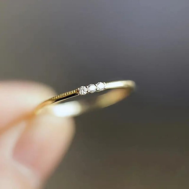 Huitan Ring, Kupfer, Schwarz, Zirkonia, Damen - Bild 1