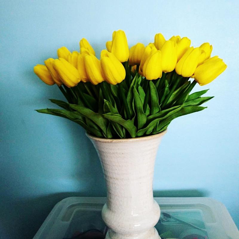10 Stück ZQNYCY Tulpen-Kunstblumen aus PU für deine Hochzeits- und Hausgarten-Dekoration - Bild 2