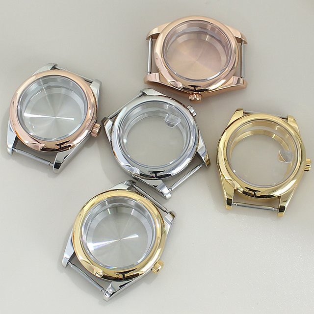 Uhrengehäuse Edelstahl, Saphirglas, Silber, Unisex - Bild 1