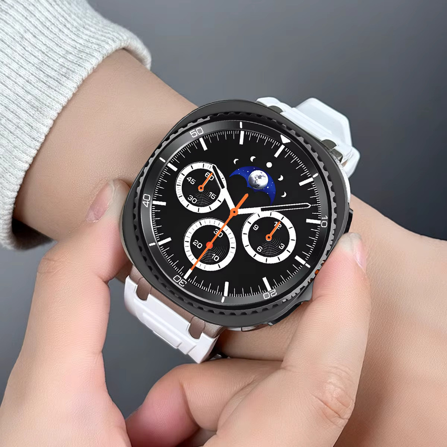 CAOWTAN Uhrenzubehör Aluminium-Bumper-Rahmen für Samsung Galaxy Watch 8, Silber - Bild 4