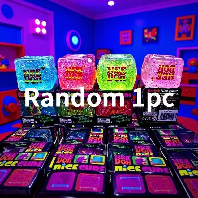 NEEDOH Maltose Glow in the Dark Eiswürfel Squishy Fidget Spielzeug - Bild 1