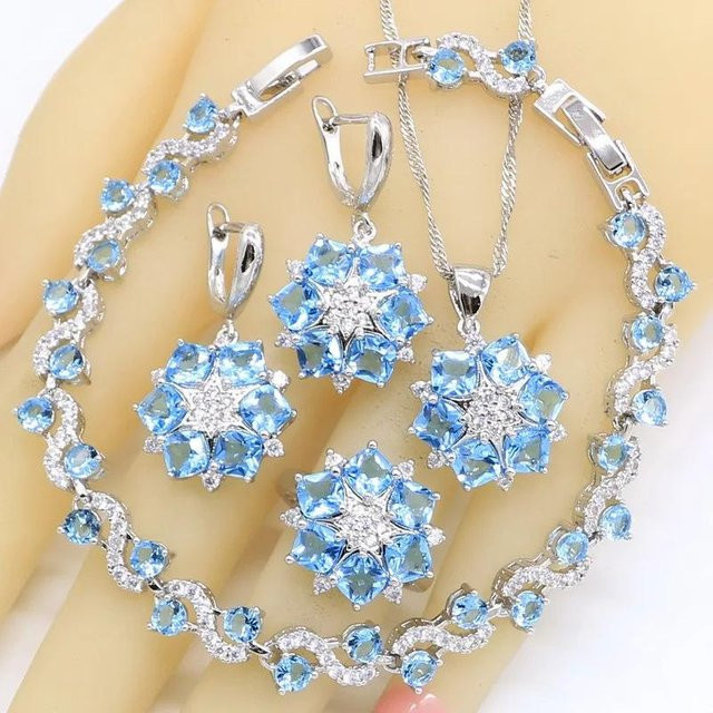 YIRAN Schmuckset, Kupfer, Silber, Zirkonia, Damen - Bild 1