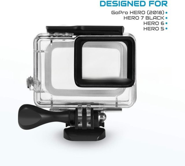 GoPro Unterwasser-Gehäuse für Hero 5, Hero 6 und Hero 7, schwarze wasserdichte Tauchabdeckung für deine Action-Kamera - Bild 1