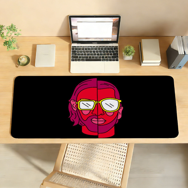 Band P-PNL Mauspad in Schwarz, rutschfeste XXL Schreibtischunterlage aus Gummi für PC und Laptop - Bild 1