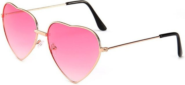 KaiTingu Sonnenbrille Herz, Metall, Vollrand, pink, Damen - Bild 1