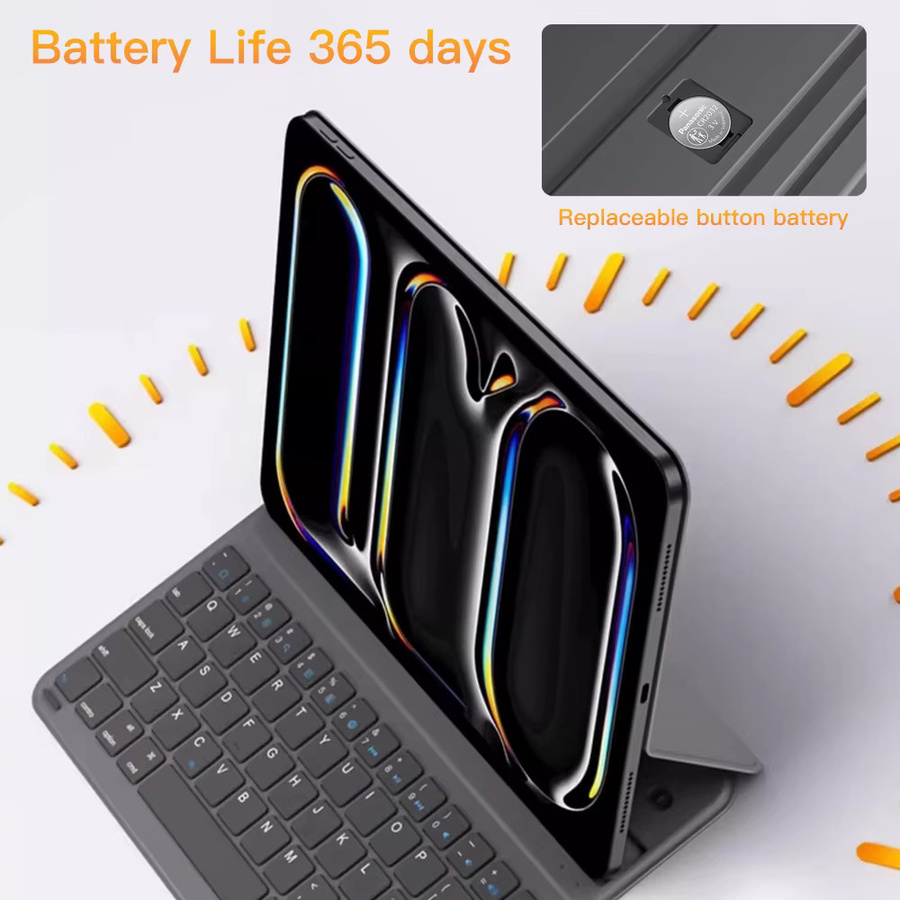 EMTRA Magische Tastatur mit magnetischer Hülle für iPad Pro und iPad Air in Grau - Bild 4