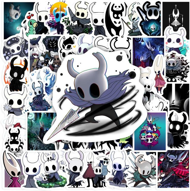 Binchi Outdoor Product Hollow Knight Sticker Set, Wasserdichte Aufkleber in Multicolor für Laptop, Telefon und Scrapbook - Bild 1