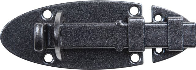 GAH Alberts Schlossriegel aus Stahl in Schwarz, B/T/H: 9,0 x 4,4 x 4,1 cm - Bild 1