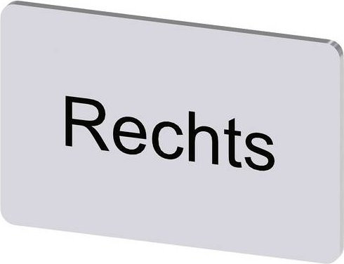 Siemens Bezeichnungsschild 3SU1900-0AD81-0AH0 in Silber und Weiß, 10 Stück - Bild 1