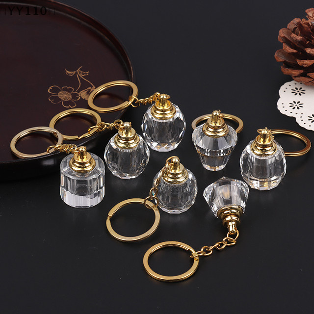 Velishy Schlüsselanhänger, Mini-Parfümflasche aus Glas, Unisex - Bild 1