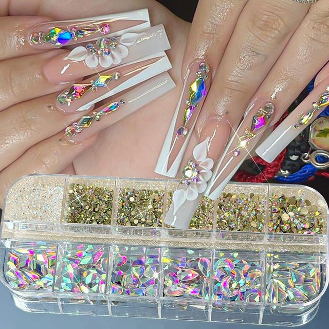 HotPress Nagelcharms, Glas-Edelsteine, Glänzend, Unisex - Bild 1