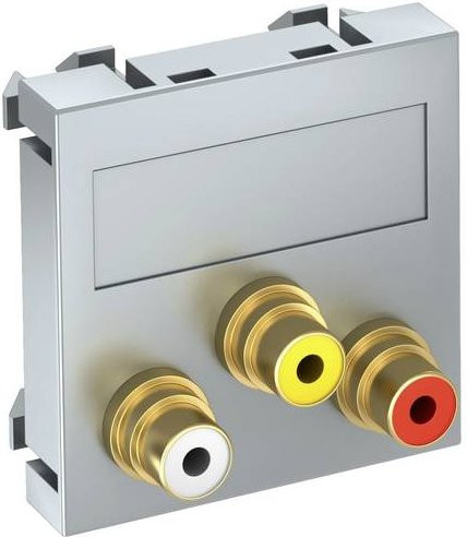 OBO Bettermann Abdeckung Multimediaträger aus Aluminium in Silber, B x H x T: 45 x 45 x 9 mm - Bild 1