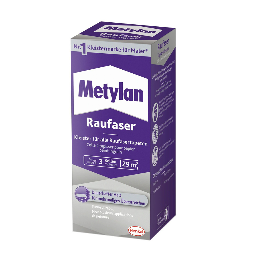 Metylan Tapetenkleister für Raufaser als Pulver, transparent, 180 g - Bild 2