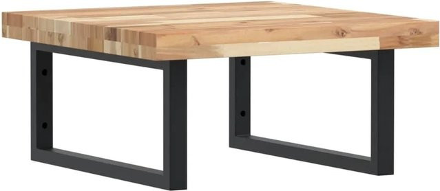 vidaXL Waschbeckenregal zur Wandmontage aus Stahl und Akazienholz in Schwarz und Braun - Bild 1