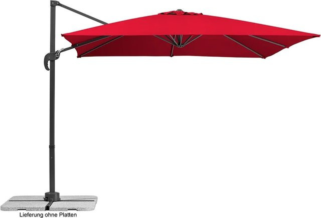 Schneider Schirme Ampelschirm Rhodos Junior Rot mit UV 50+ Schutz, B/T: 270 x 270 cm - Bild 1