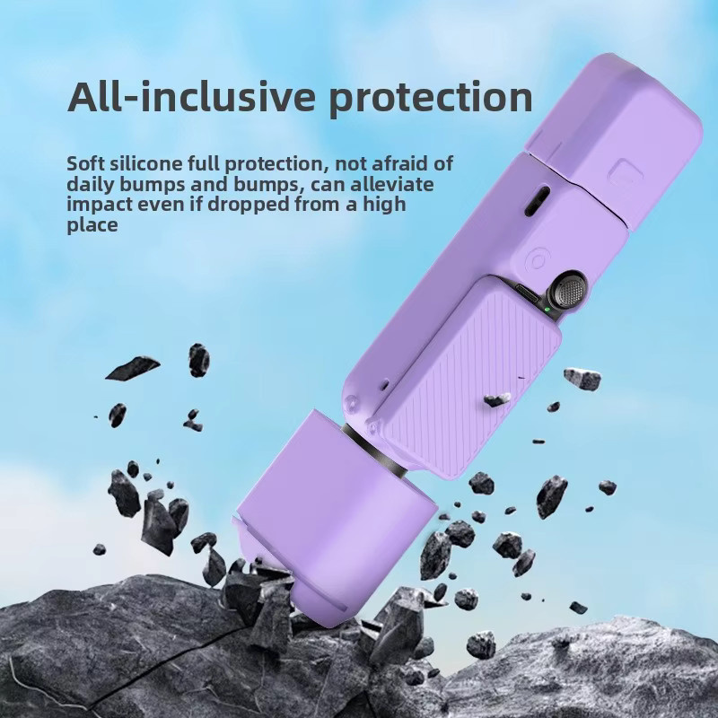DJI OSMO Pocket 3 Silikon-Schutzhülle in Schwarz mit Objektivdeckel-Schutz - Bild 3