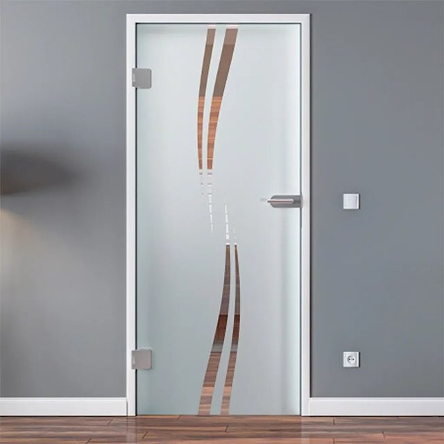 Levidor Glastür Augsburg Office/Studio in Weiß und Transparent, DIN-Links, B: 95,9 cm, H: 209,7 cm - Bild 1