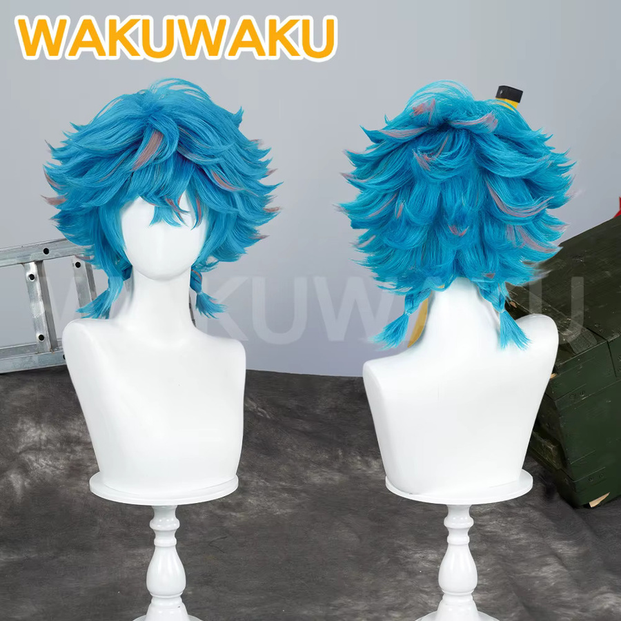 WakuWaku Arcane Isha Perücke, Blau, 35 cm, Kurz - Bild 2