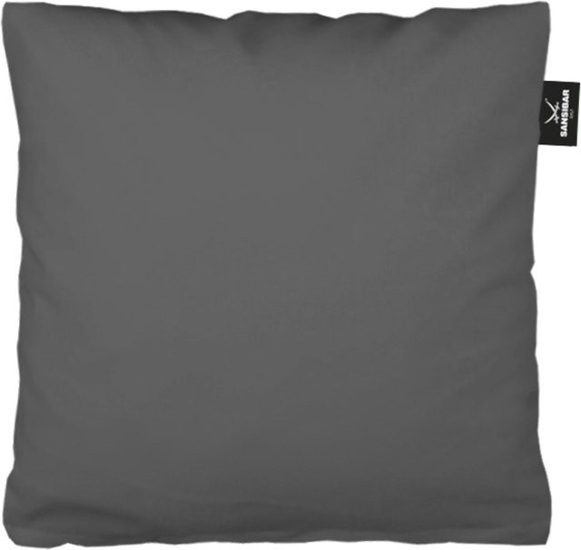 Kissenbezug SANSIBAR Jersey aus Baumwolle, quadratisch, Grau, Breite: 40 cm - Bild 1