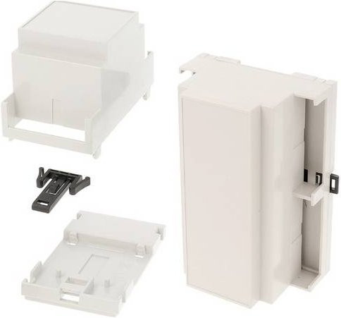 Hammond Electronics 1597DINCLIP1M Ersatzhaken und Feder in Weiß, B/T/H: 32 x 20 x 11 mm - Bild 1
