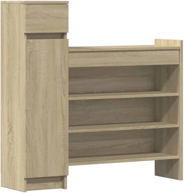 vidaXL Schuhschrank Sonoma-Eiche, Farbe Braun, B/T/H: 100,5 x 28 x 100 cm - Bild 1