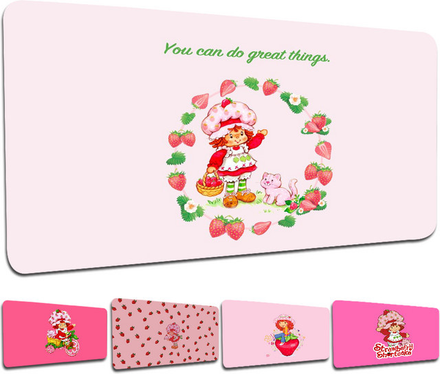 Erdbeere Shortcake Mousepad in Pink für PC und Gaming-Setup - Bild 1