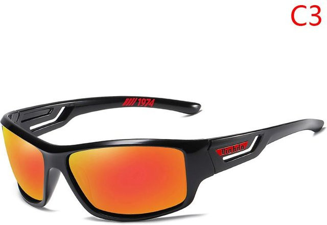 VIAHDA Sport-Fahrradbrille, rechteckig, Vollrand, Kunststoff, Schwarz, Unisex - Bild 1
