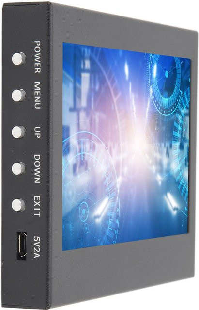 Igeteck Tragbarer 5 Zoll Monitor mit VGA- und AV-Eingang in Schwarz - Bild 1