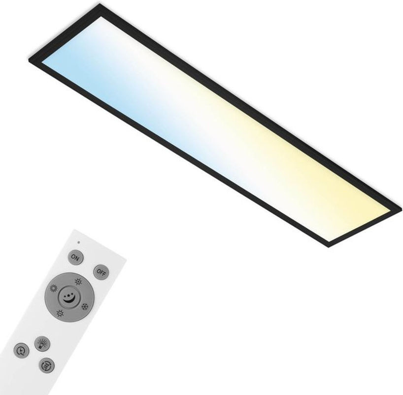 Brilo Ner LED Deckenlampe Schwarz 28 W Schwenkbar mit CCT Wifi App Steuerung aus Metall und Kunststoff - Bild 1