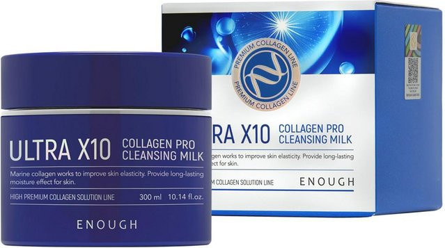 ENOUGH Ultra X10 Collagen Pro Reinigungsmilch, 300 ml, mit Kollagen und Panthenol - Bild 1