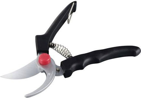 TOOLCRAFT Gartenschere TO-9616530 Bypass aus Stahl in Schwarz, Länge: 20,5 cm