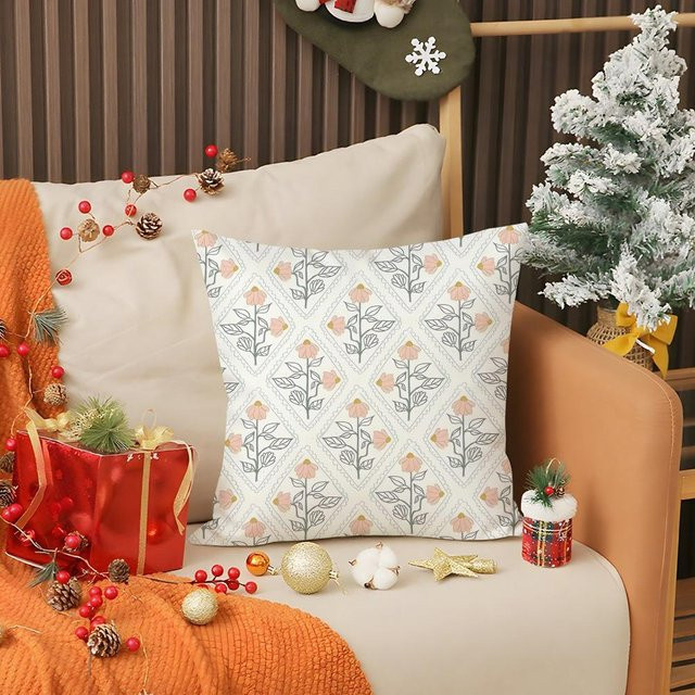 Kissenbezug im böhmischen Ethno-Stil mit Muster für Sofa und Wohnzimmer, B/H: 18 x 18 cm - Bild 1
