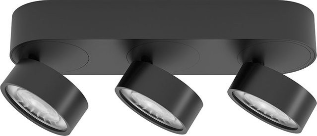 LUX-IT Swing 95 Round LED-Deckenstrahler 3-flammig in Schwarz, dimmbar, warmweißes Licht (3000K) - Bild 1