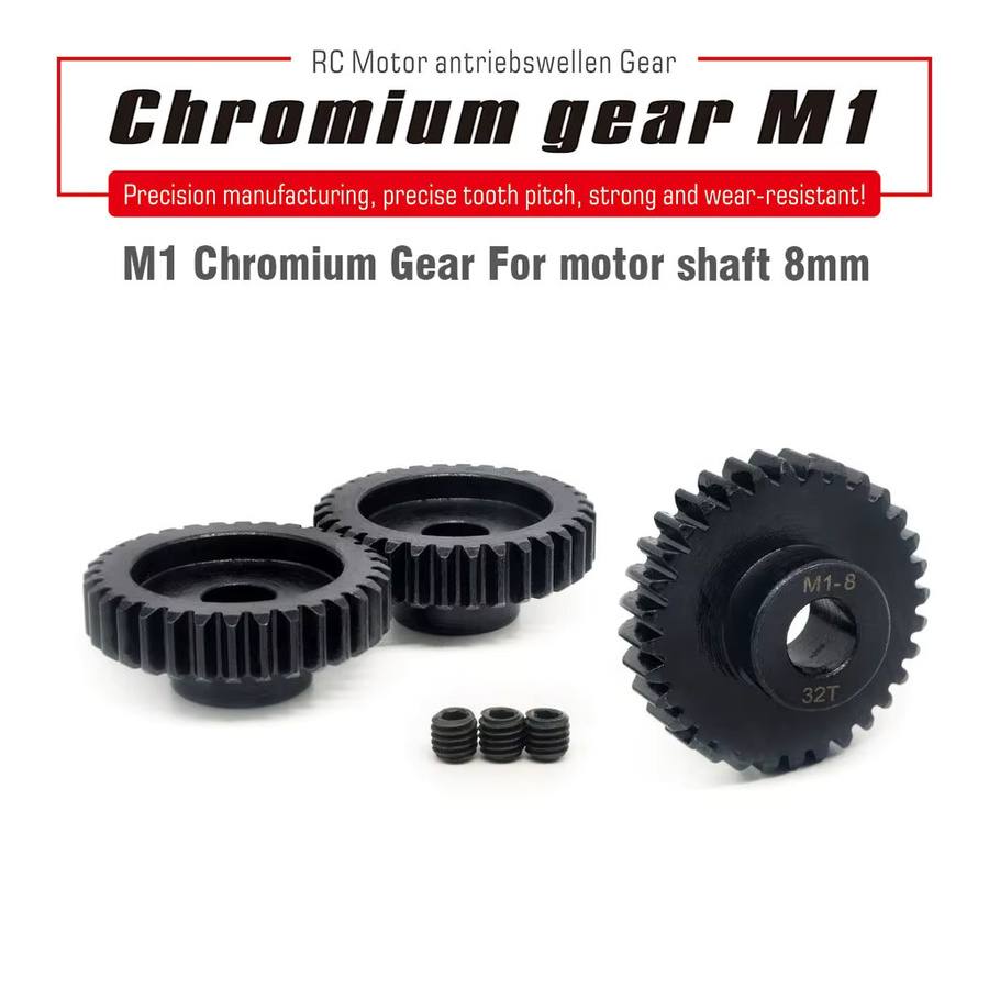BOGIRC M1 8mm Pinion-Motorgetriebe, Metall, Schwarz - Bild 4